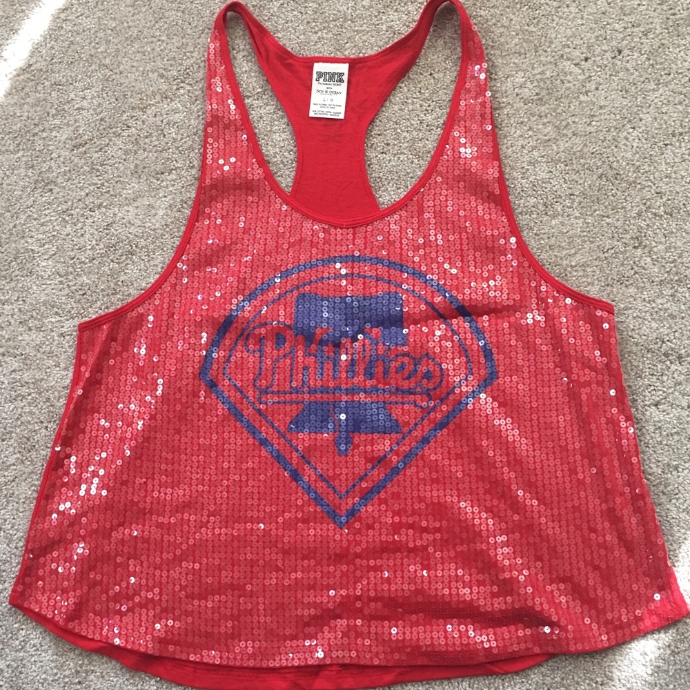 NWOT PINK Philadelphia Phillies Sequined Tank
